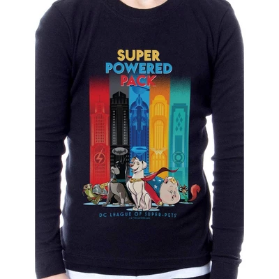 DC League Of Super-Pets Unisex Boys Girls Comic Krypto Ace Sleep Pajama Set Black 3 DC League Of Super-Pets Unisex Boys Girls Comic Krypto Ace Sleep Pajama Set Black