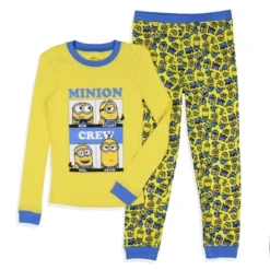 Despicable Me Boys' Minions Crew Bob Stuart Phil Kevin Sleep Pajama Set Yellow 9 Despicable Me Boys' Minions Crew Bob Stuart Phil Kevin Sleep Pajama Set Yellow -Intimo GUEST df0051c6 048d 428b 8752 2d4784bd04ec
