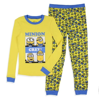 Despicable Me Boys' Minions Crew Bob Stuart Phil Kevin Sleep Pajama Set Yellow 6 Despicable Me Boys' Minions Crew Bob Stuart Phil Kevin Sleep Pajama Set Yellow - Image 4