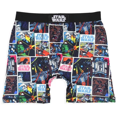 Star Wars Mens' 2 Pack Comic Millennium Falcon Boxers Underwear Boxer Briefs Multicolored 4 Star Wars Mens' 2 Pack Comic Millennium Falcon Boxers Underwear Boxer Briefs Multicolored - Image 3