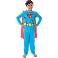 DC Comics Boys' Superman Costume Raglan Shirt And Pants Pajama Set With Cape Classic Superman -Intimo GUEST df7133b3 0d43 4719 bdbf cf2ef36f5eaa