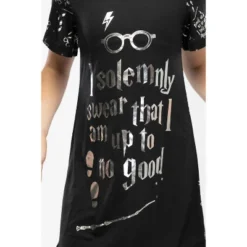 Harry Potter Women's Juniors Up To No Good Cold Shoulder Nightgown -Intimo GUEST e0be6553 fb6d 49aa 9967 2a0e6e5d83ff