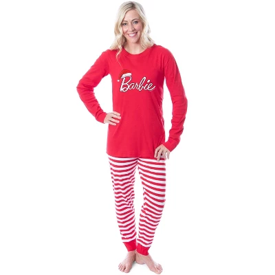 Barbie Family Christmas Logo Santa Unisex Sleep 2 Piece Pajama Set Adult 3 Barbie Family Christmas Logo Santa Unisex Sleep 2 Piece Pajama Set Adult