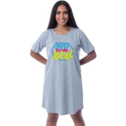 Saved By The Bell Womens' TV Series Title Logo Nightgown Sleep Pajama Shirt Grey 7 Saved By The Bell Womens' TV Series Title Logo Nightgown Sleep Pajama Shirt Grey -Intimo GUEST e195ff48 8e8e 4462 bae6 4de3e0242f63