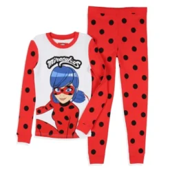 Miraculous: Tales Of Ladybug & Cat Noir Girls' Tight Fit Sleep Pajama Set Red -Intimo GUEST e2833074 03af 42fc a477 9168a8b7ebff