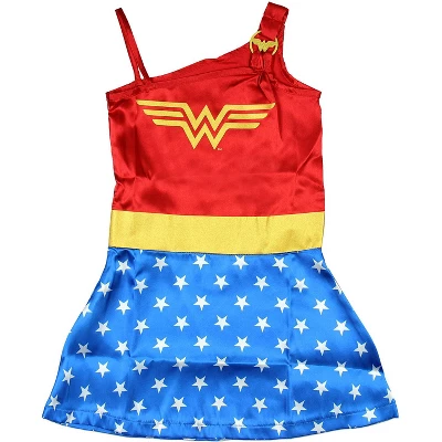 DC Comics Little Girls Wonder Woman Costume Pajama Nightgown Multi 4 DC Comics Little Girls Wonder Woman Costume Pajama Nightgown Multi - Image 2