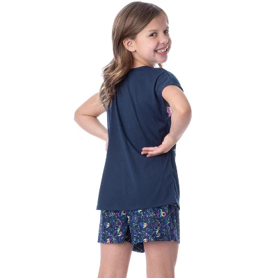 DC Comics Girls' Super Hero Girls Character Sleep Pajama Set Short Blue 6 DC Comics Girls' Super Hero Girls Character Sleep Pajama Set Short Blue - Image 4