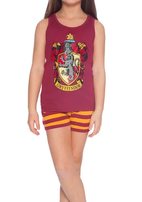 Harry Potter Girls Gryffindor House Crest Tank Top And Short Pajama 2pc Set 2 Harry Potter Girls Gryffindor House Crest Tank Top And Short Pajama 2pc Set