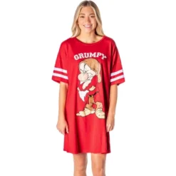 Disney Womens' Grumpy Snow White And The Seven Dwarfs Nightgown Pajama Red -Intimo GUEST e46b3656 bef5 423d 8426 3064a7ed4895