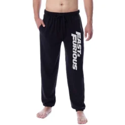 Fast & Furious Mens' Action Movie Film Title Logo Sleep Jogger Pajama Pants Black -Intimo GUEST e4b2ca19 2fce 438a aaec 99148b63b124