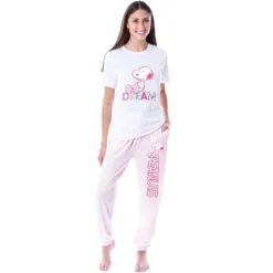 Peanuts Womens' Snoopy Dream Comic Flower Relaxing Sleep Pajama Set Multicolored -Intimo GUEST e4c8da7a f3fc 4766 96e7 55c2e22bb22b