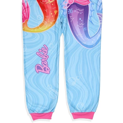 Barbie Girls' Mermaid Brooklyn And Malibu Footless Sleeper Pajama For Kids Blue 5 Barbie Girls' Mermaid Brooklyn And Malibu Footless Sleeper Pajama For Kids Blue - Image 3