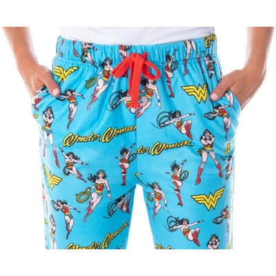 DC Comics Women's Wonder Woman Vintage Allover Pattern Pajama Pants Vintage Wonder Woman 3 DC Comics Women's Wonder Woman Vintage Allover Pattern Pajama Pants Vintage Wonder Woman