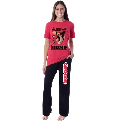 Gremlins Womens' Mogwai Rules Logo Movie Film Sleep Pajama Set Crewneck Multicolored 6 Gremlins Womens' Mogwai Rules Logo Movie Film Sleep Pajama Set Crewneck Multicolored - Image 4