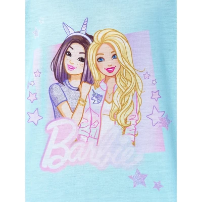 Barbie Little Girls' Unicorn Love Shirt And Shorts 2 PC Pajama Set Unicorn Love 4 Barbie Little Girls' Unicorn Love Shirt And Shorts 2 PC Pajama Set Unicorn Love - Image 2