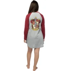 Juniors Harry Potter Hogwarts Houses Pajama Nightgown Raglan Sleep Shirt -Intimo GUEST ead05450 dcbe 4219 90dd 7e6f2037859b