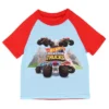 Hot Wheels Toddler Boy's Monster Trucks Toys Tossed Print Pajama Set Short Blue
