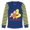Curious George Toddler Boys' Tight Fit Striped Sleep Pajama Set Long Sleeves Blue -Intimo GUEST ed02294c 21a9 4fac 920c 67634378af08