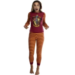 Harry Potter Hogwart's House Crest Tight Fit Adult Cotton Women's Pajama Set
