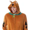 Scooby-Doo Mens' Hooded Union Suit Adult Costume Pajama Sleeper Brown