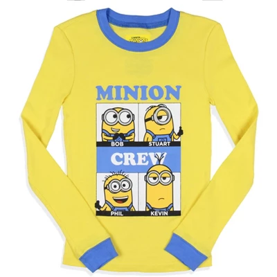 Despicable Me Boys' Minions Crew Bob Stuart Phil Kevin Sleep Pajama Set Yellow 3 Despicable Me Boys' Minions Crew Bob Stuart Phil Kevin Sleep Pajama Set Yellow