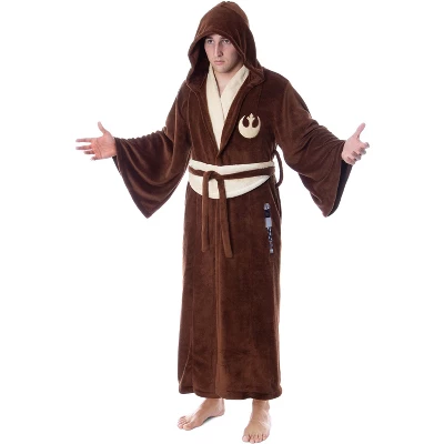 Star Wars Adult Obi-Wan Kenobi Jedi Fleece Robe Bathrobe For Men Women Brown 7 Star Wars Adult Obi-Wan Kenobi Jedi Fleece Robe Bathrobe For Men Women Brown - Image 5