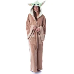 Star Wars The Mandalorian Grogu Baby Yoda Costume Adult Robe Hooded Bathrobe Brown -Intimo GUEST f15a485f fc99 41e0 905f 321d6ff73189