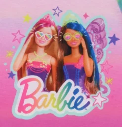Barbie Girls' Doll Magic Fairy Characters Stars Nightgown Sleep Pajama Shirt Pink