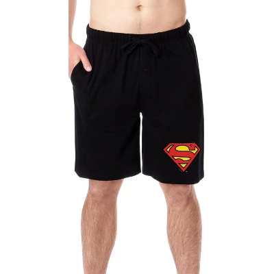 DC Comics Mens' Superman 'S' Logo Icon Character Sleep Pajama Shorts Black 5 DC Comics Mens' Superman 'S' Logo Icon Character Sleep Pajama Shorts Black - Image 3