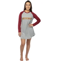 Juniors Harry Potter Hogwarts Houses Pajama Nightgown Raglan Sleep Shirt -Intimo GUEST f7f01a00 4283 4322 a161 a836b0a8ba36