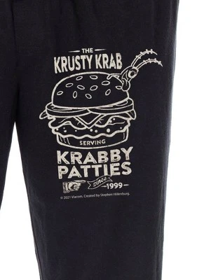Nickelodeon Men's SpongeBob SquarePants The Krusty Krab Pajama Pants Black 4 Nickelodeon Men's SpongeBob SquarePants The Krusty Krab Pajama Pants Black - Image 2