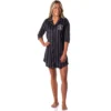 Wednesday Addams Family Women's Collared Pajama Nightgown Sleep Shirt Black -Intimo GUEST f90aa6a9 1541 4543 a480 dc2931a64234