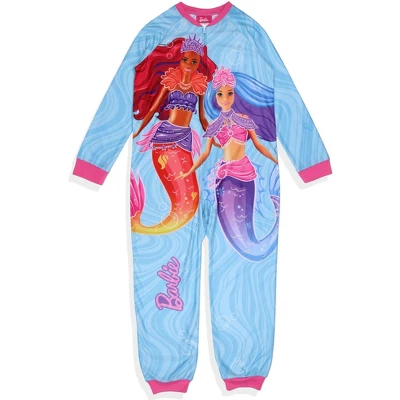 Barbie Girls' Mermaid Brooklyn And Malibu Footless Sleeper Pajama For Kids Blue 3 Barbie Girls' Mermaid Brooklyn And Malibu Footless Sleeper Pajama For Kids Blue