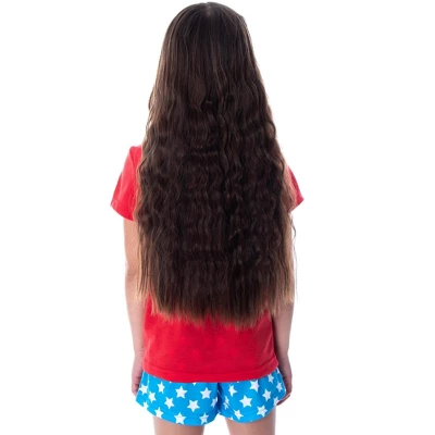 DC Comics Girls' Wonder Woman Gold Foil Logo Shirt And Shorts Pajama Set WW Logo 3 DC Comics Girls' Wonder Woman Gold Foil Logo Shirt And Shorts Pajama Set WW Logo